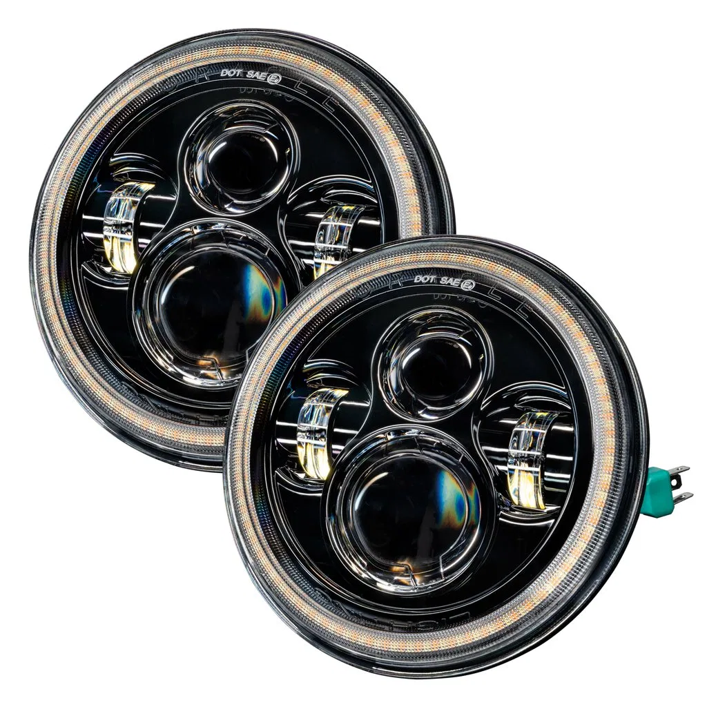 5769-123 – ORACLE LIGHT Headlight Assembly, LED Bulb 2200 Lumens Low Beam And 3600 Lumens High Beam Black/ Bezel Hous...